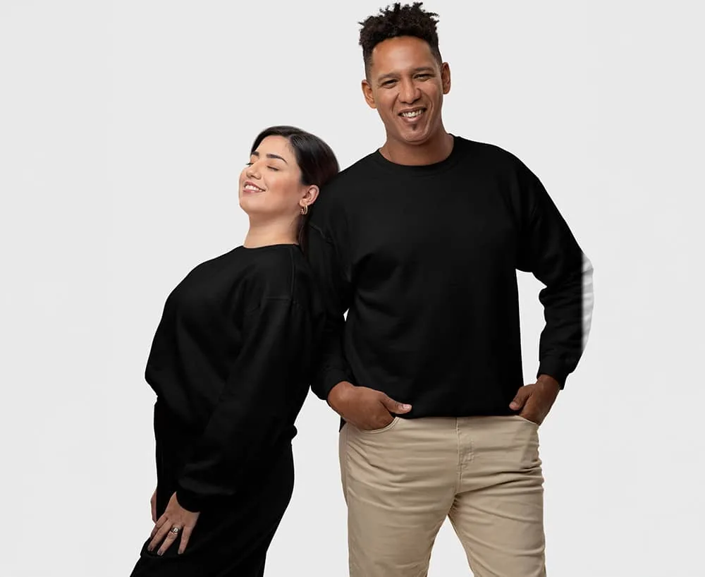 Buso hoodie negro algodón premium